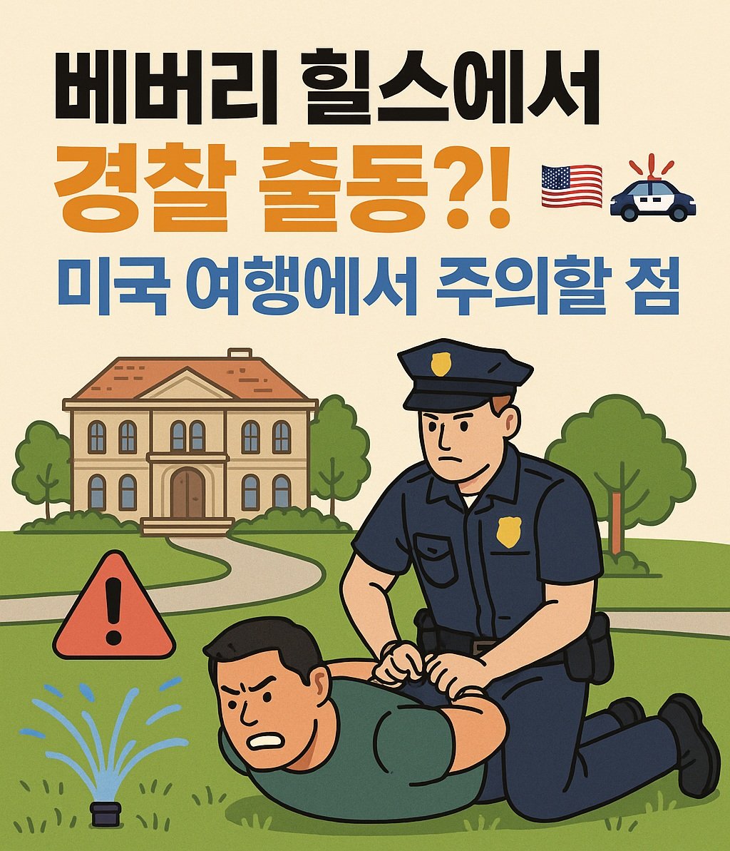 미국의 고급 주택가는 보안의식이 높고 주민 신고도 적극적