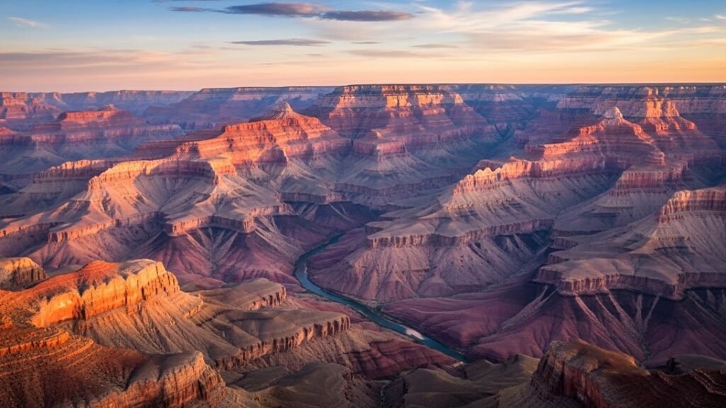panoramic aerial view of the Grand Canyon