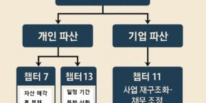 미국 파산법 절차 다이어그램