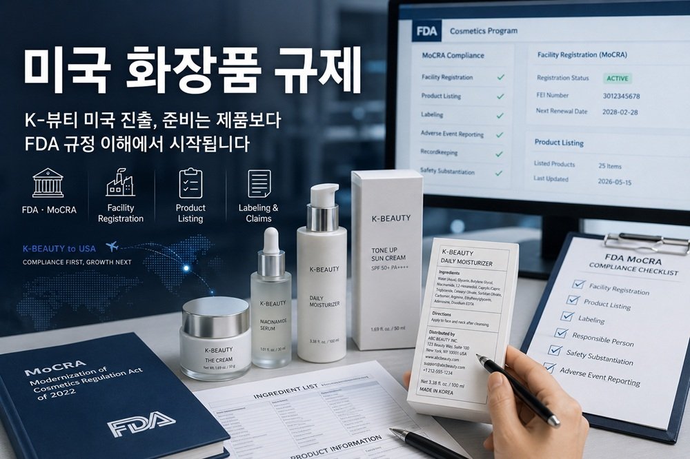 K-뷰티 미국 진출을 위한 미국 화장품 규제와 FDA MoCRA 등록 및 라벨링 검토