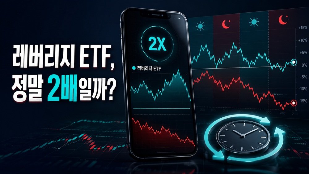 레버리지 ETF Daily Reset과 단일종목 레버리지 위험 구조를 표현한 이미지