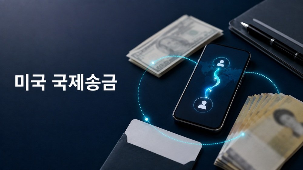 미국 국제송금 비용을 은행 송금과 스테이블코인 경로로 비교한 에디토리얼 이미지 본문 이미지 ALT 1: 미국 국제송금 수수료와 환율 스프레드를 비교하는 송금 비용 화면