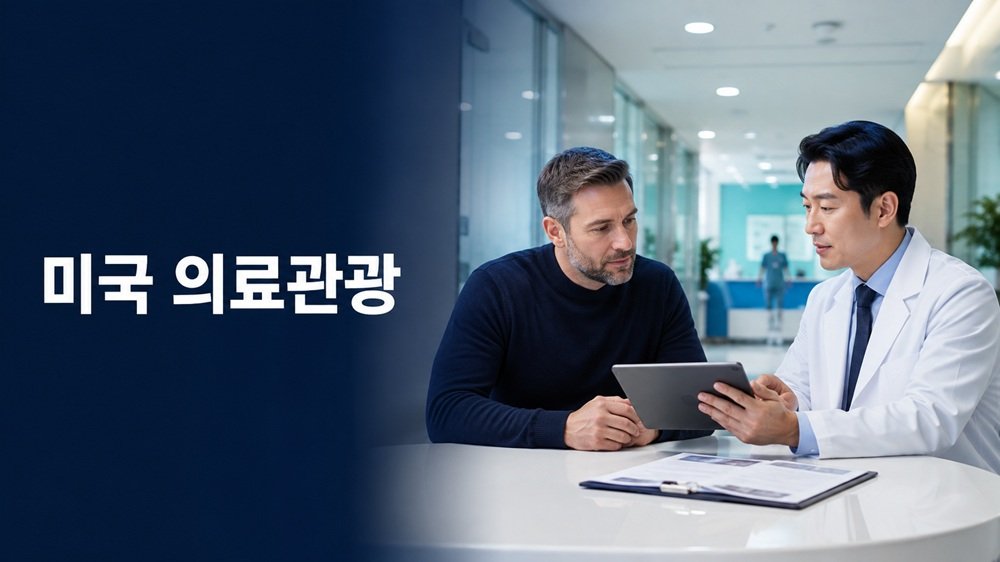 미국 의료관광으로 한국 병원을 찾은 해외 환자의 의료 상담 장면