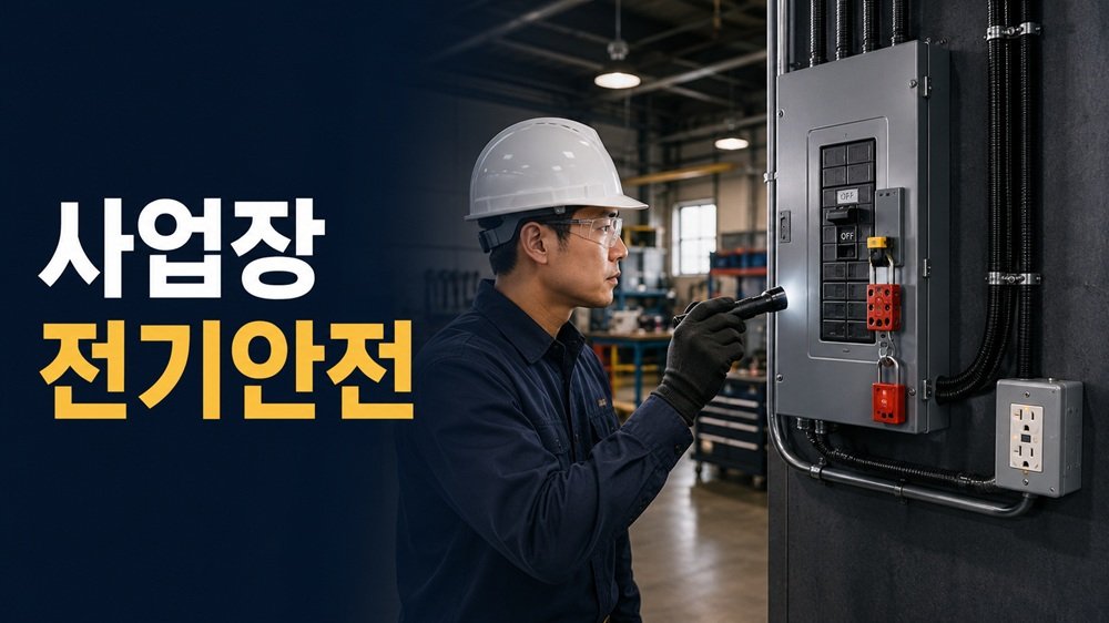 감전사고 예방을 위한 사업장 전기안전 점검중