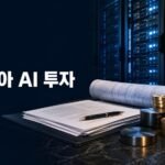 엔비디아 AI 투자 금융 플랫폼과 데이터센터 인프라를 표현한 에디토리얼 이미지