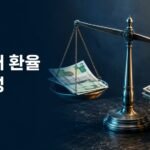 원달러 환율 변동성과 원화·달러 자금 흐름을 표현한 이미지