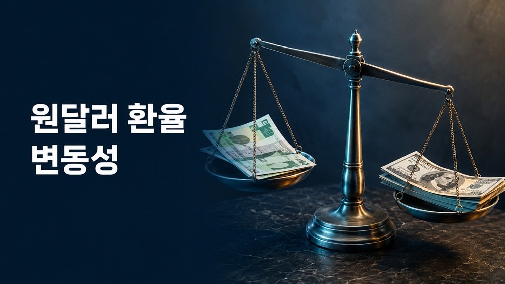 원달러 환율 변동성과 원화·달러 자금 흐름을 표현한 이미지