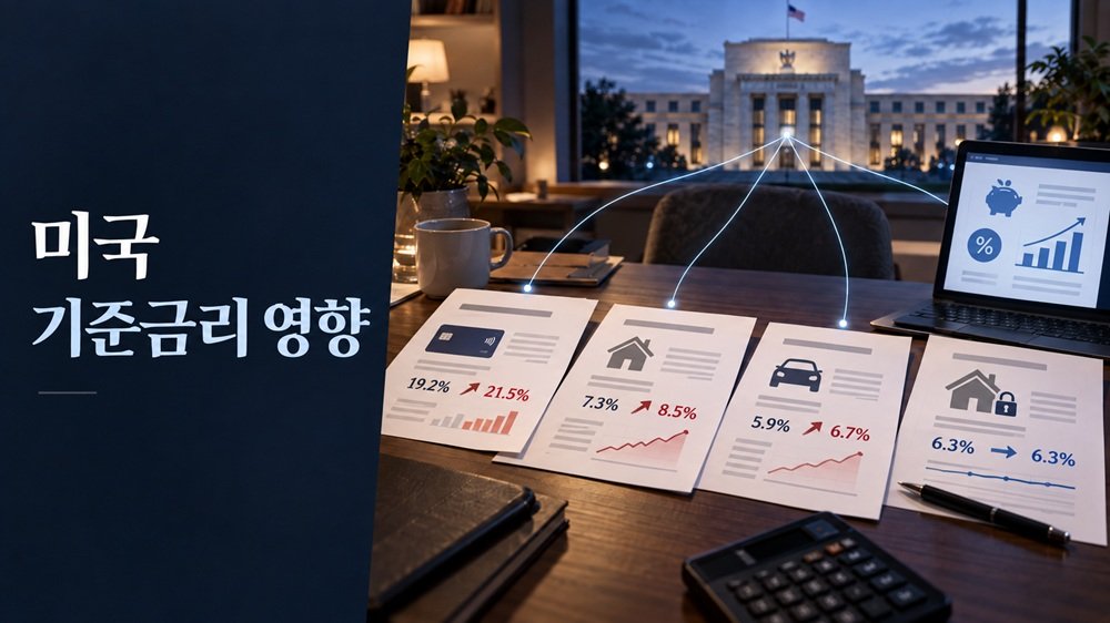 미국 기준금리 영향과 신용카드 HELOC 자동차대출 모기지 예금 금리의 전달 구조
