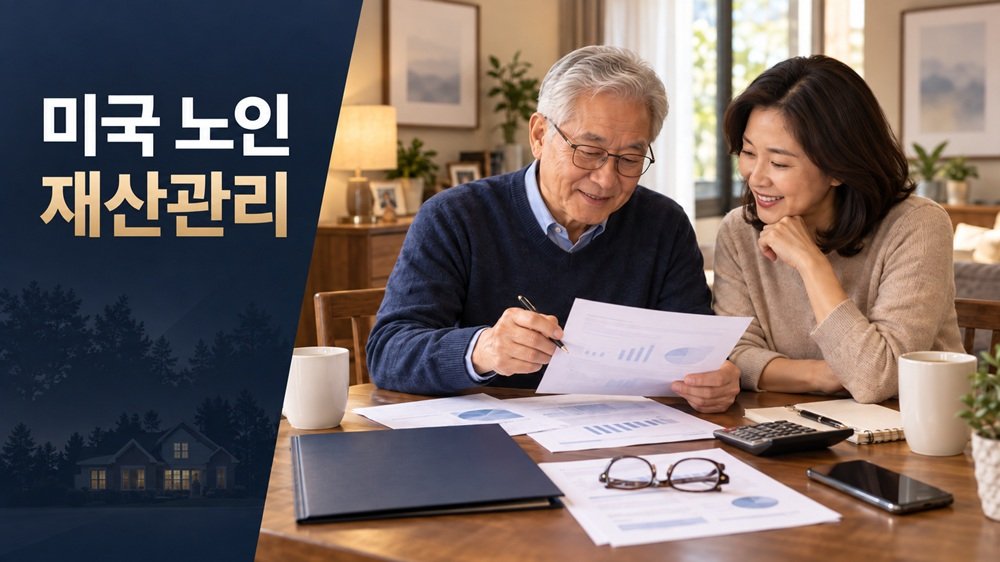 인지저하에 대비해 Power of Attorney와 계좌를 정리하는 미국 노인 재산관리 모습