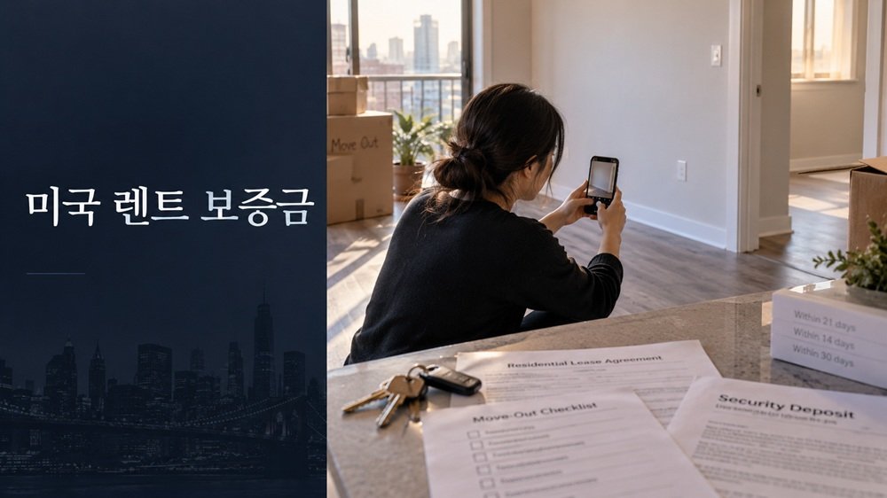 미국 렌트 보증금 반환과 임차인 보호 절차를 설명하는 이미지