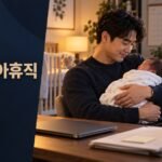미국 육아휴직과 FMLA를 알아보는 신생아 아버지와 직장 서류
