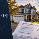 미국 재산세의 Market Value와 Assessed Value 차이를 보여주는 주택과 재산세 고지서