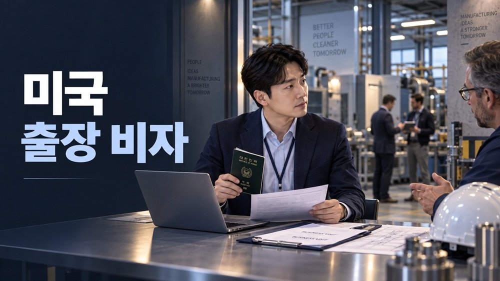ESTA와 B-1 출장 업무와 미국 현장 취업의 차이를 표현한 미국 출장 비자 이미지