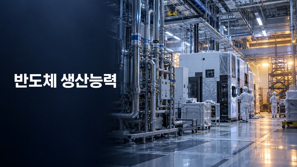 반도체 생산능력 확대를 위해 건설 중인 첨단 반도체 팹과 클린룸 인프라
